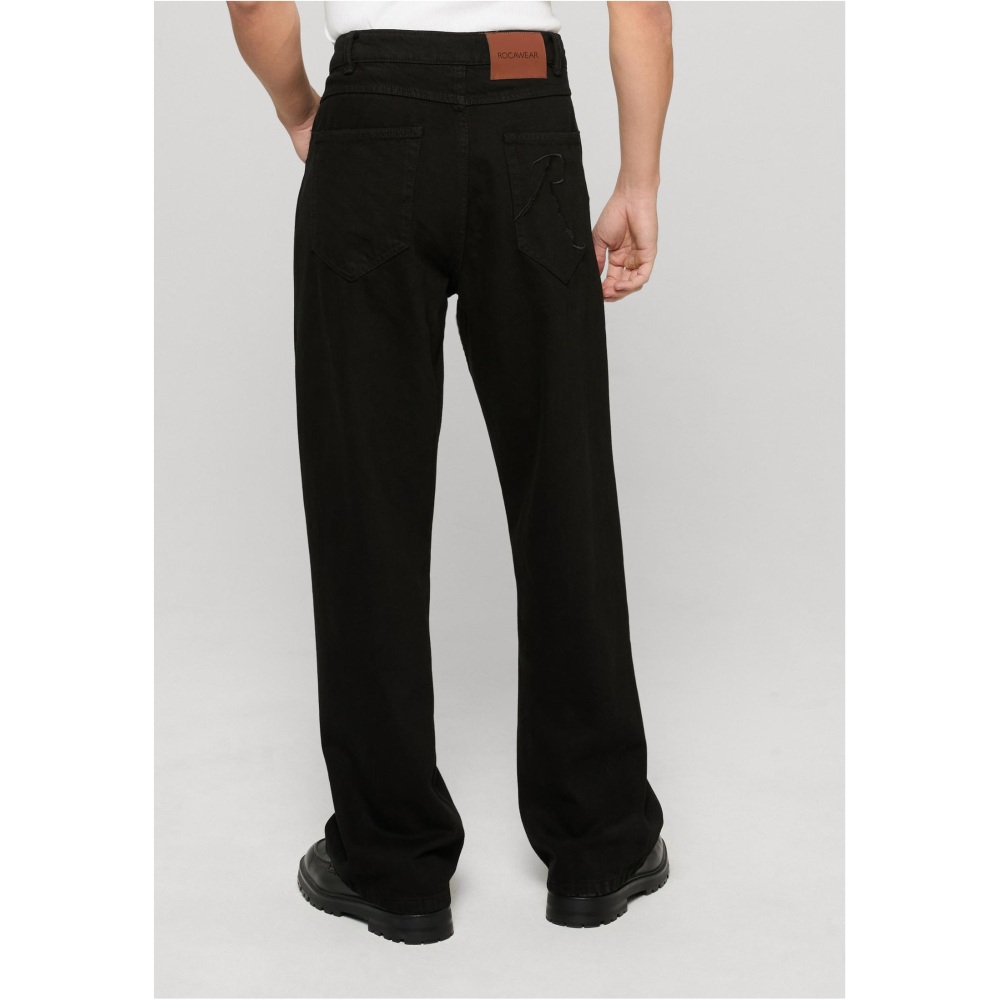 Rocawear - JJ Baggy Denim Hose gerades bein - Schwarz